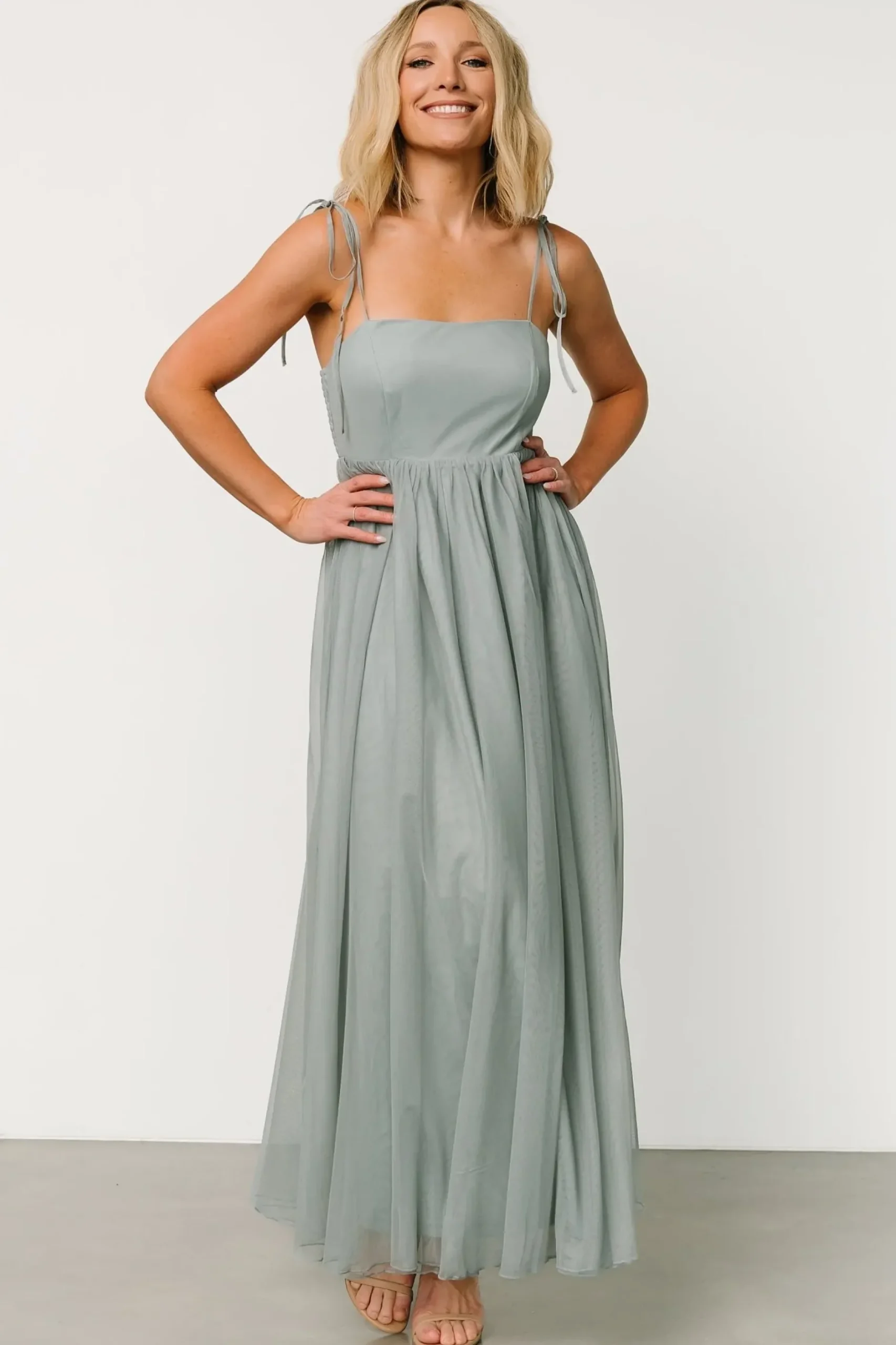 Baltic Born tulle styles|Fiona Tulle Maxi Dress | Eucalyptus