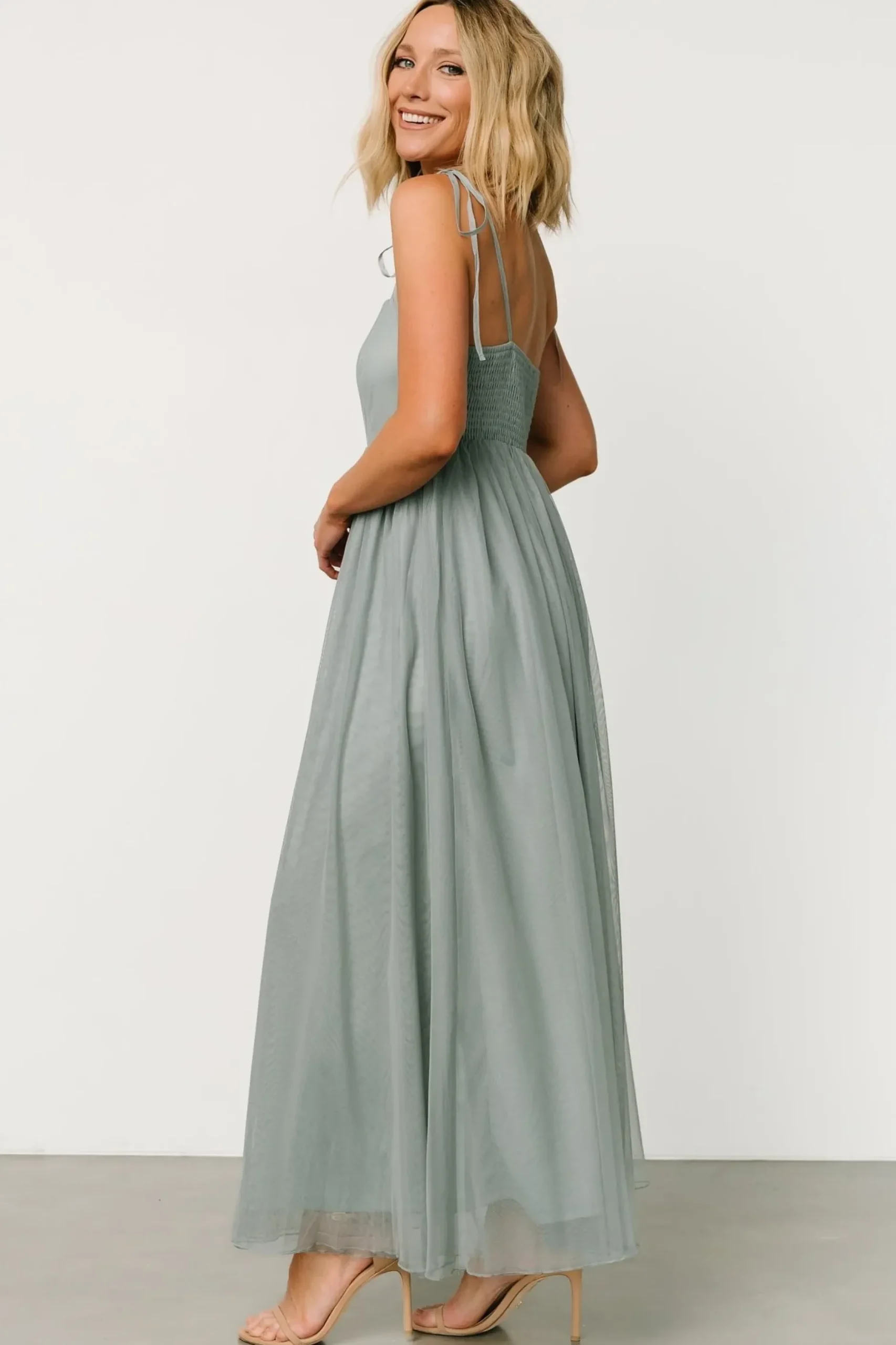 Baltic Born tulle styles|Fiona Tulle Maxi Dress | Eucalyptus
