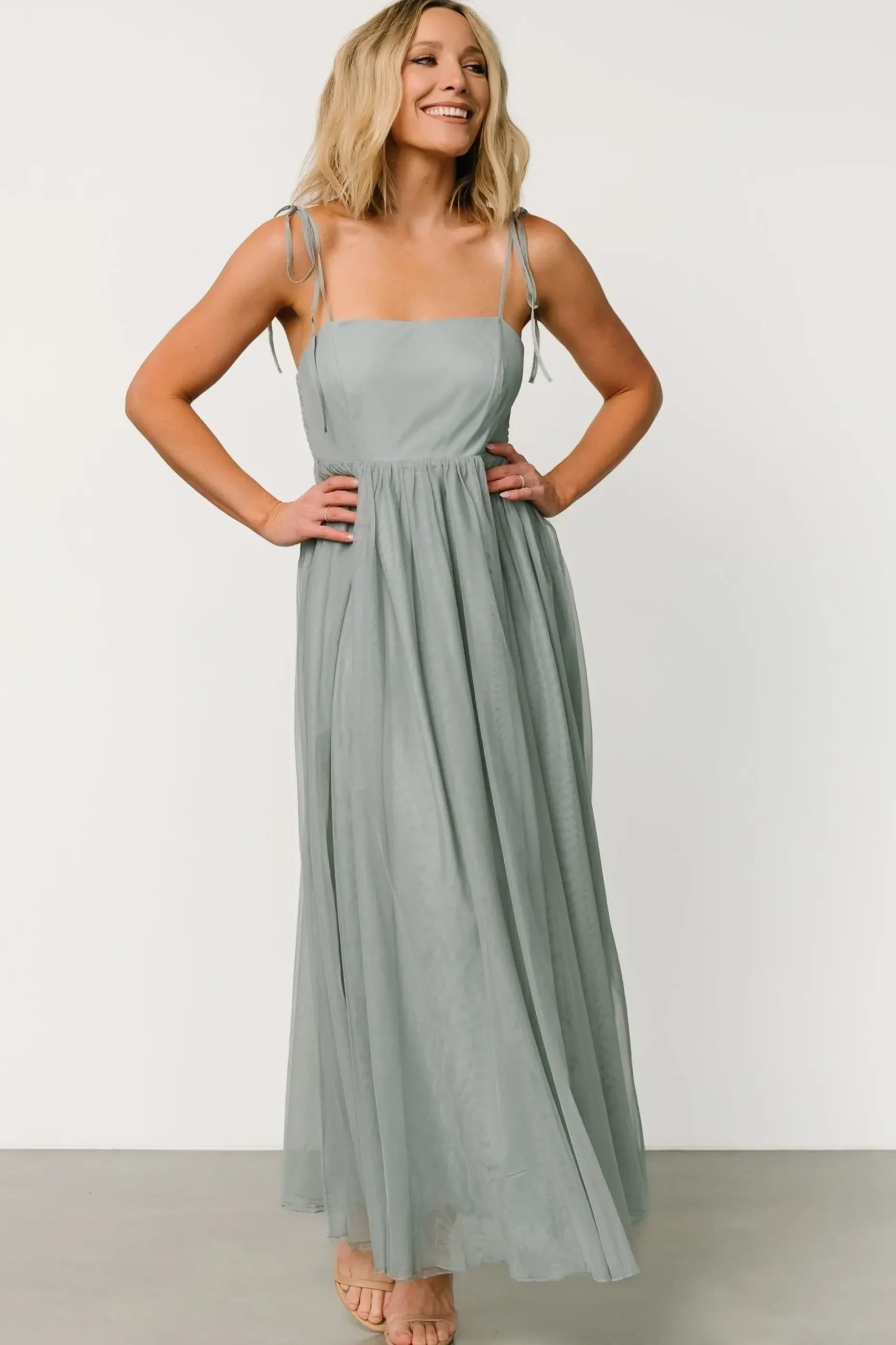 Baltic Born tulle styles|Fiona Tulle Maxi Dress | Eucalyptus