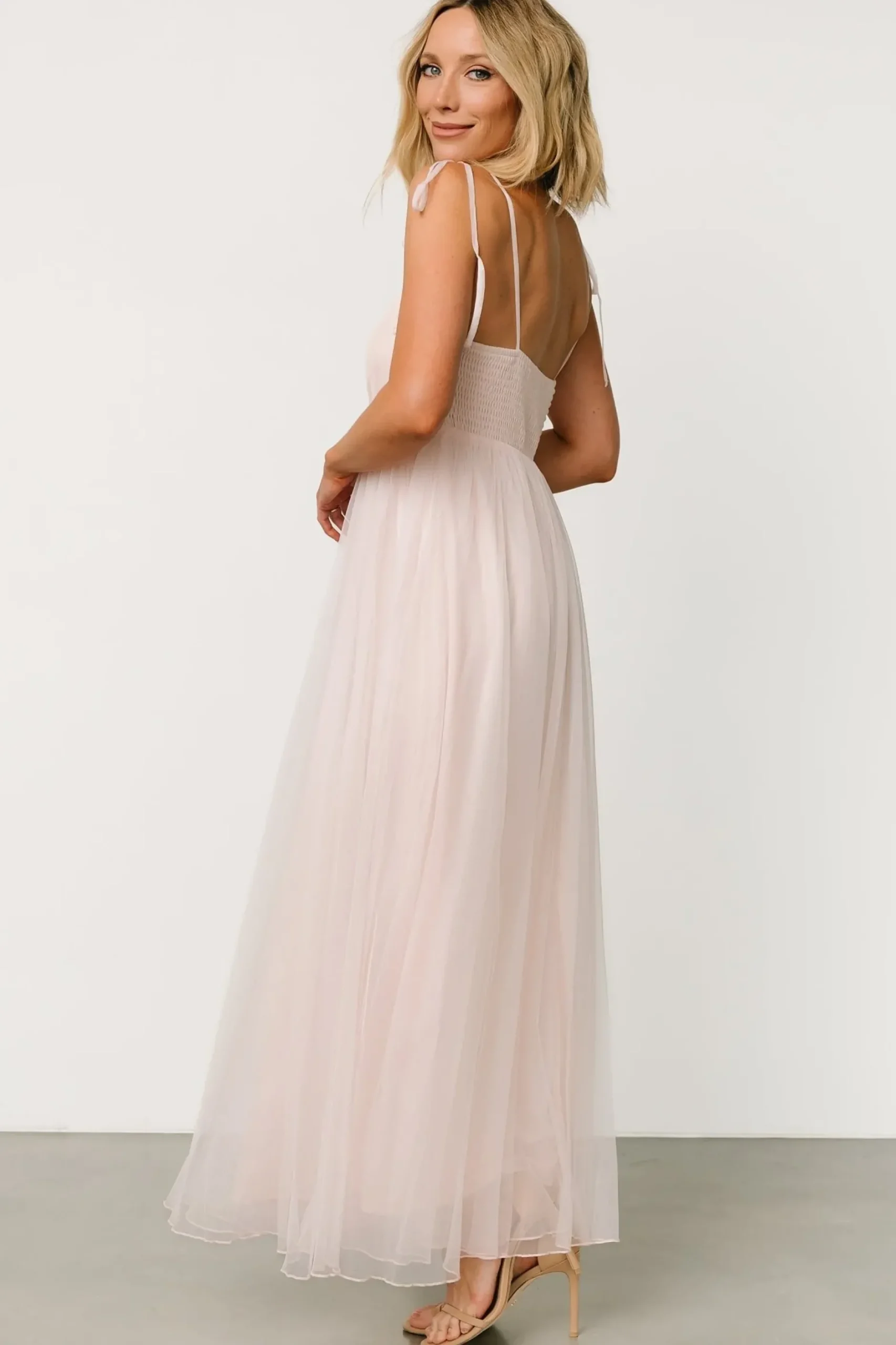 Baltic Born tulle styles|Fiona Tulle Maxi Dress | Pale Blush
