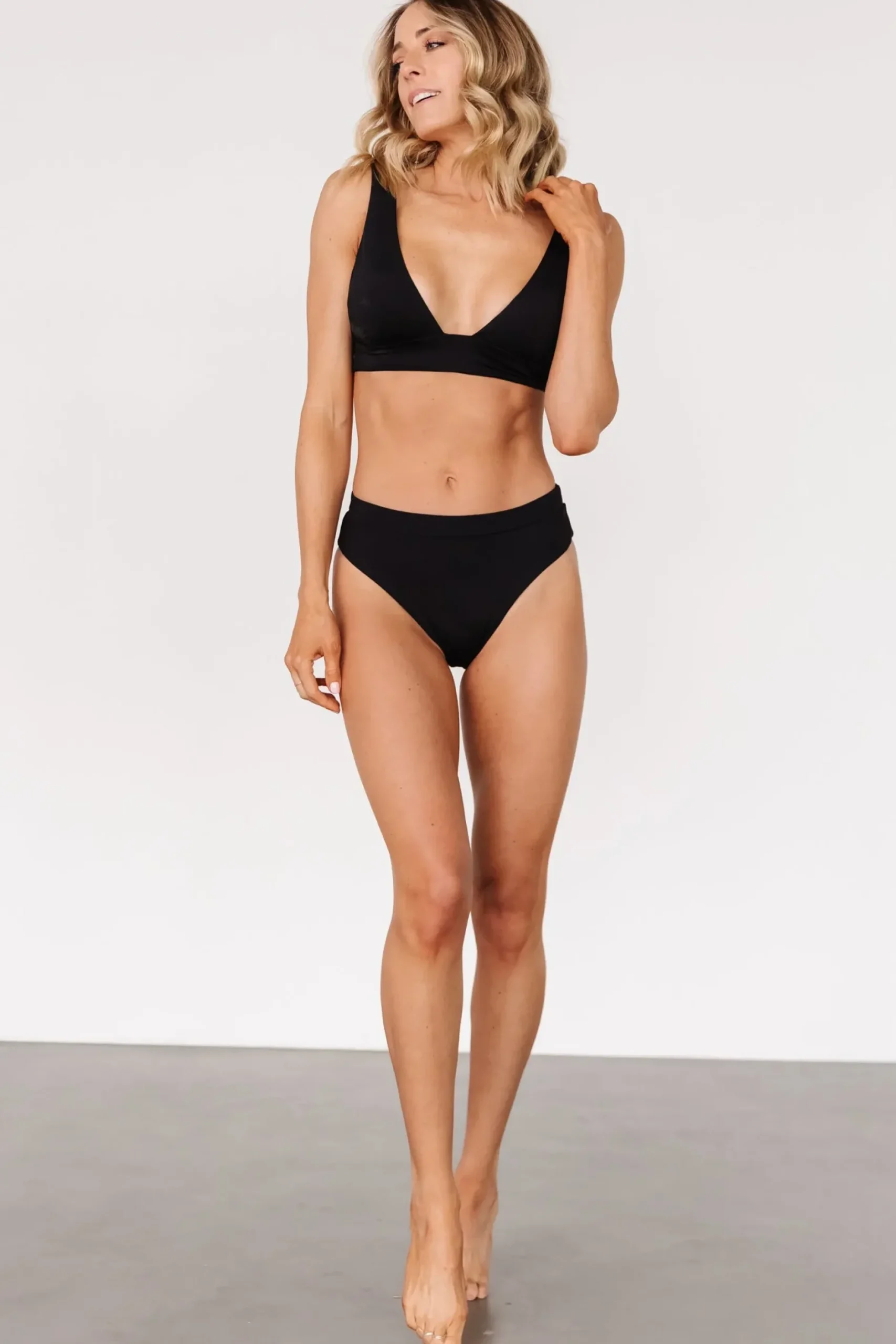 Baltic Born bikini|Formentera High Waist Bikini Bottom | Black