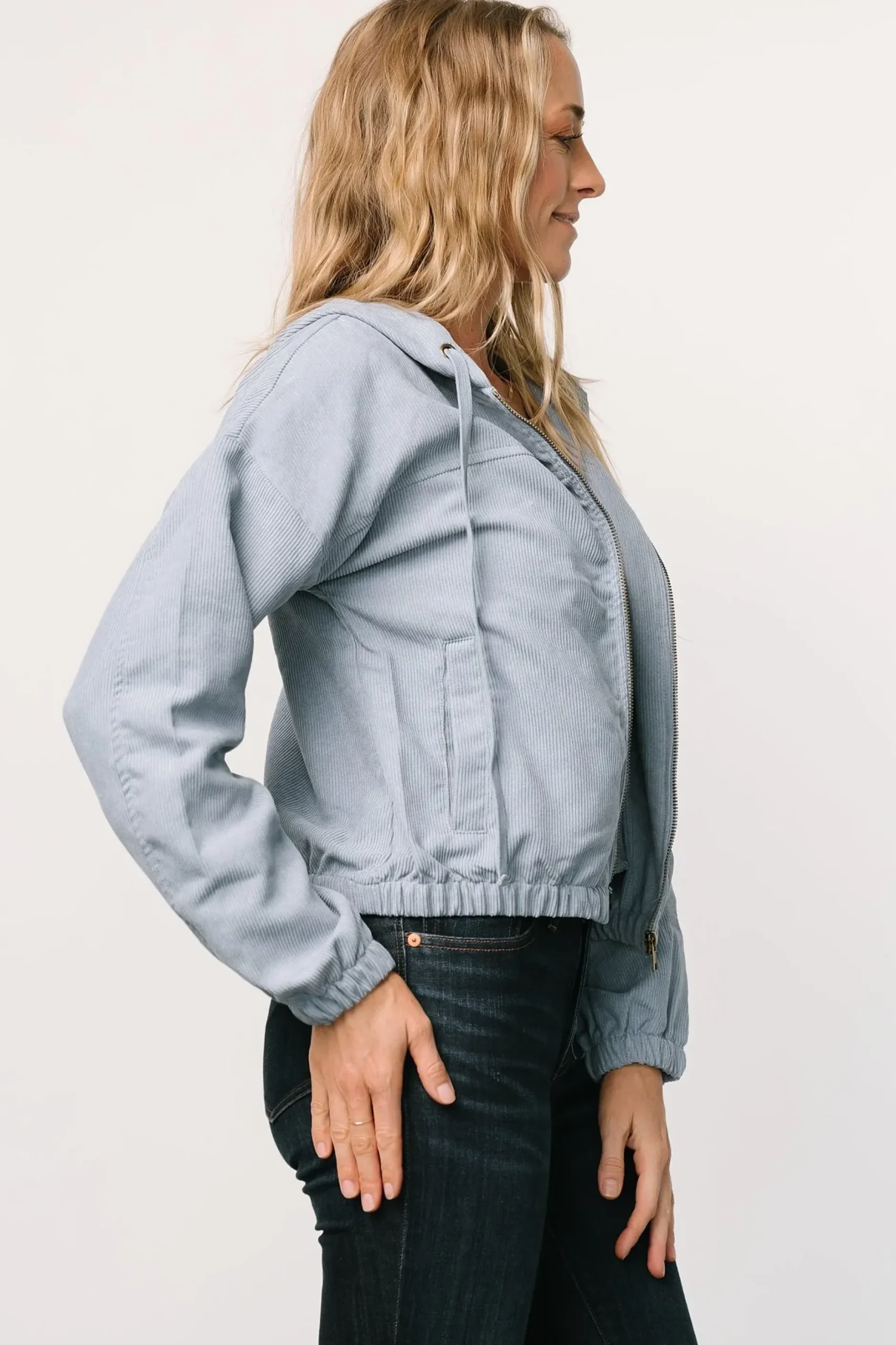Baltic Born outerwear|Frankie Zip Jacket | Dusty Blue