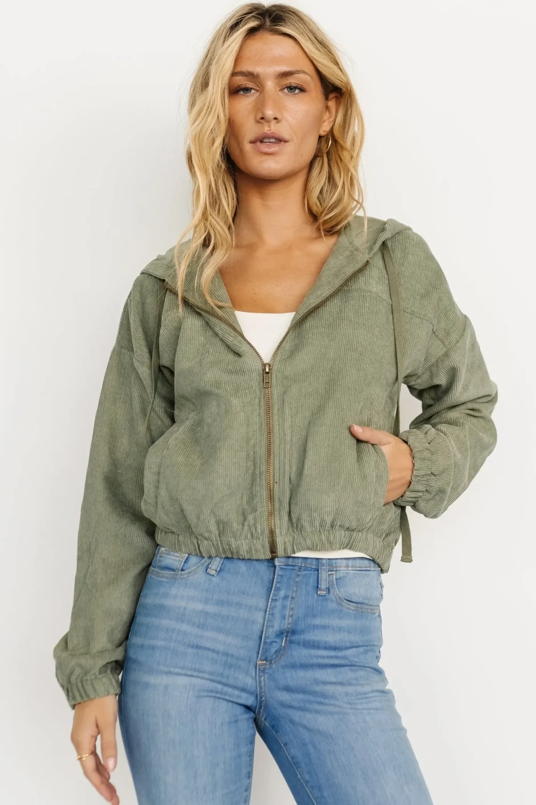 Baltic Born outerwear|Frankie Zip Jacket | Dusty Olive