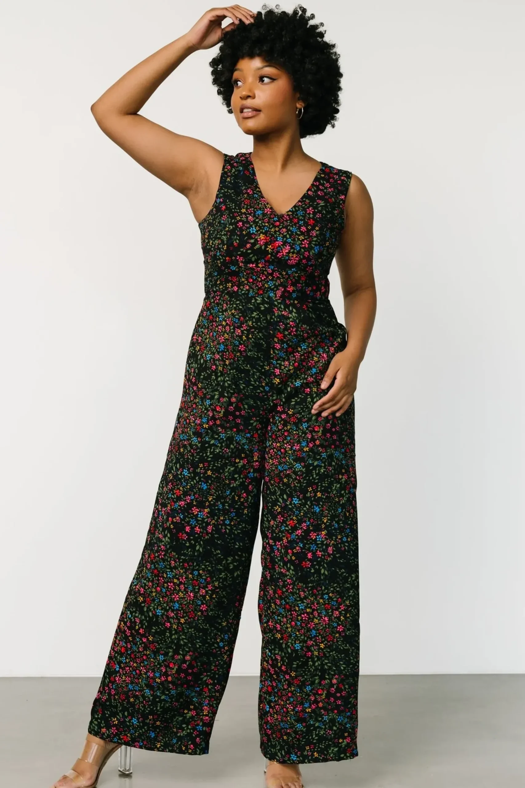Baltic Born JUMPSUITS + ROMPERS|Frazier Jumpsuit | Black Multi Floral
