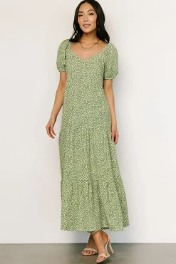 Baltic Born maxi dresses|EXTENDED SIZING|Gables Puff Sleeve Maxi Dress | Green Multi