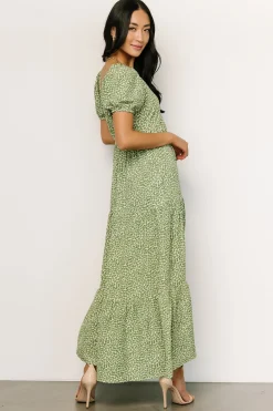 Baltic Born maxi dresses|EXTENDED SIZING|Gables Puff Sleeve Maxi Dress | Green Multi