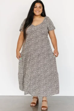 Baltic Born maxi dresses|EXTENDED SIZING|Gables Puff Sleeve Maxi Dress | Black Multi