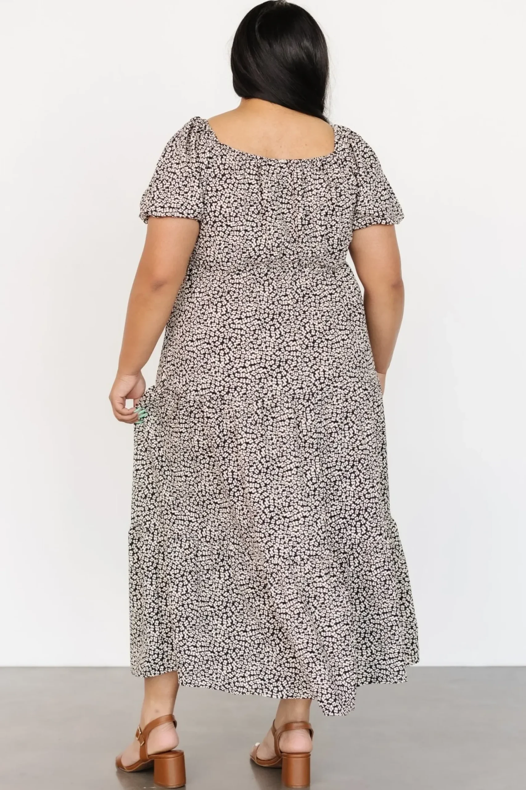 Baltic Born maxi dresses|EXTENDED SIZING|Gables Puff Sleeve Maxi Dress | Black Multi