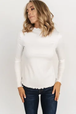 Baltic Born blouses + shirts|Gale Ribbed Top | Off White
