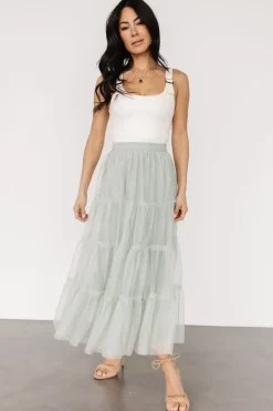 Baltic Born tulle styles|BOTTOMS|Galena Tulle Skirt | Light Sage