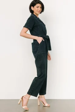 Baltic Born WINTER ESSENTIALS|Geneva Button Jumpsuit | Washed Black