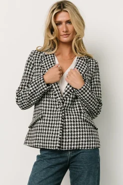 Baltic Born outerwear|Ginerva Blazer | Black + Ivory
