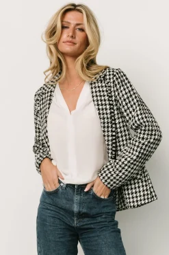 Baltic Born outerwear|Ginerva Blazer | Black + Ivory