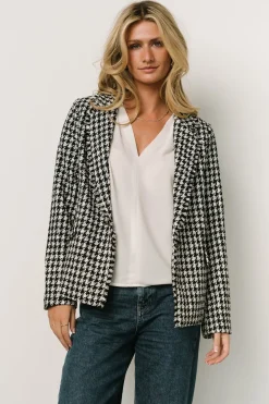 Baltic Born outerwear|Ginerva Blazer | Black + Ivory