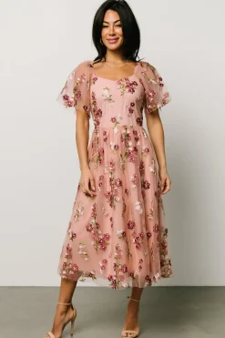 Baltic Born WINTER ESSENTIALS|COMING SOON|Gwyneth Tulle Midi Dress | Blush Floral