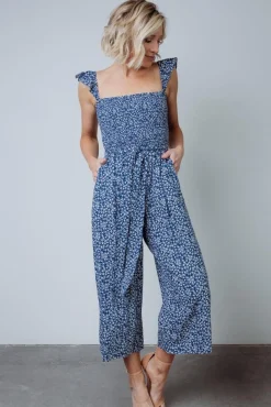 Baltic Born JUMPSUITS + ROMPERS|Hadley Smocked Jumpsuit | Navy