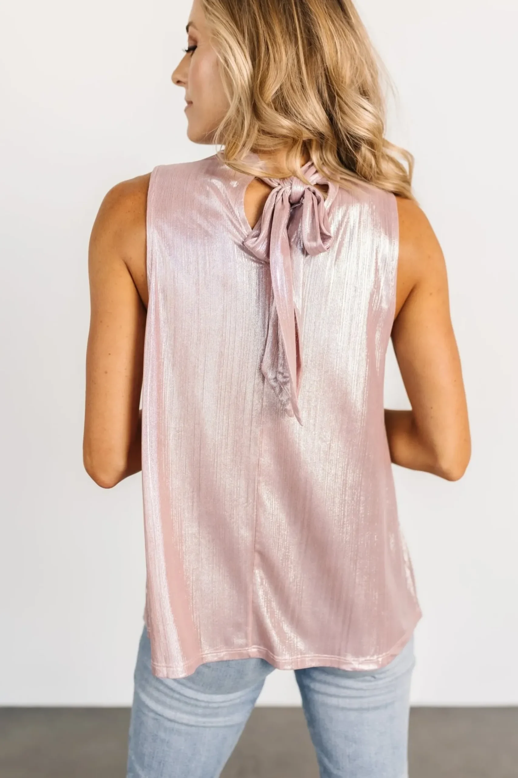 Baltic Born blouses + shirts|Halo Shimmer Tank Top | Pink