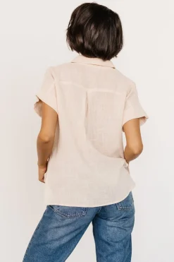 Baltic Born blouses + shirts|Hammond Short Sleeve Top | Natural