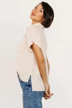 Baltic Born blouses + shirts|Hammond Short Sleeve Top | Natural
