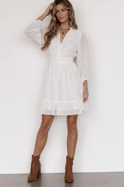 Baltic Born SALE|Harmony Embossed Dress | Off White