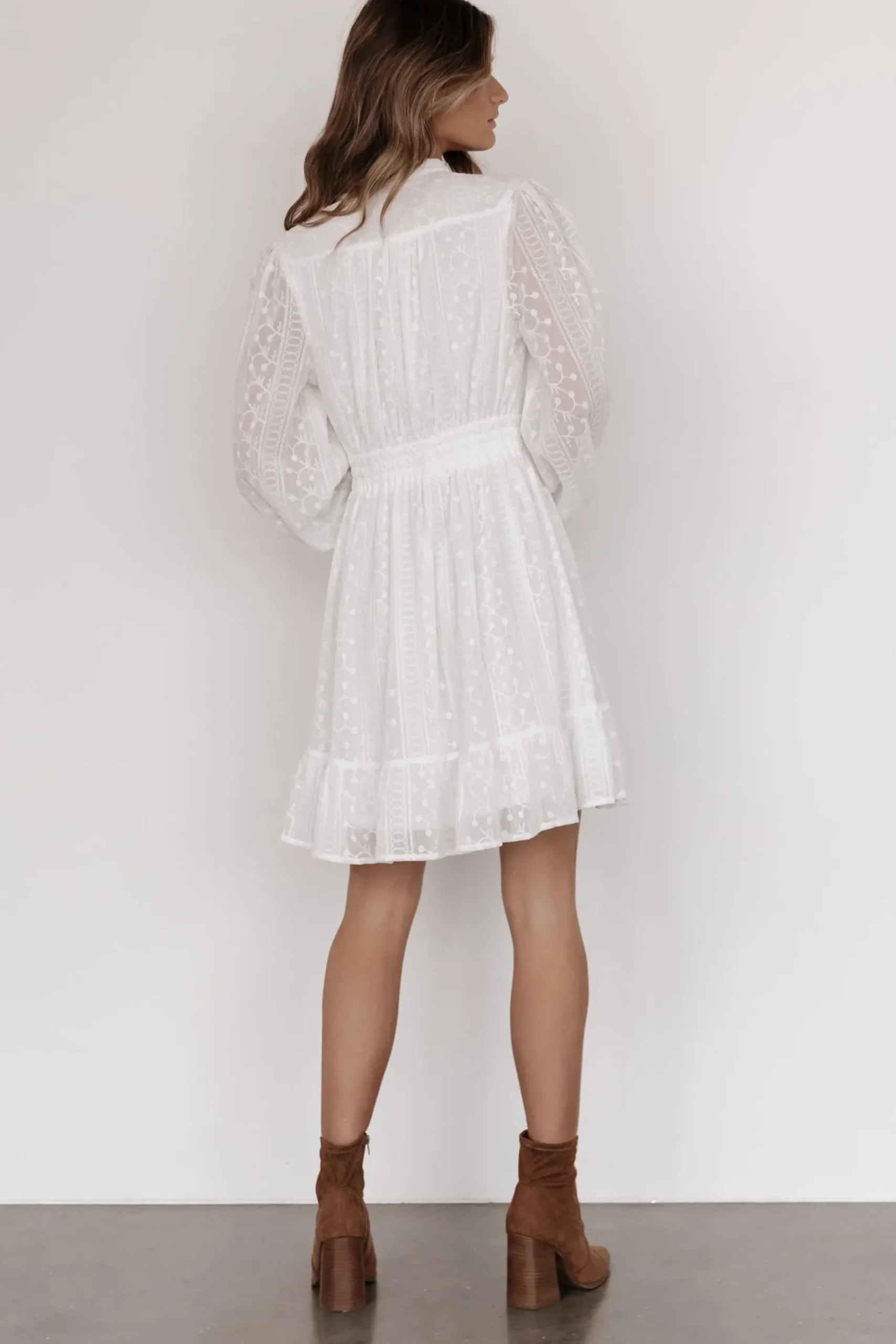 Baltic Born SALE|Harmony Embossed Dress | Off White