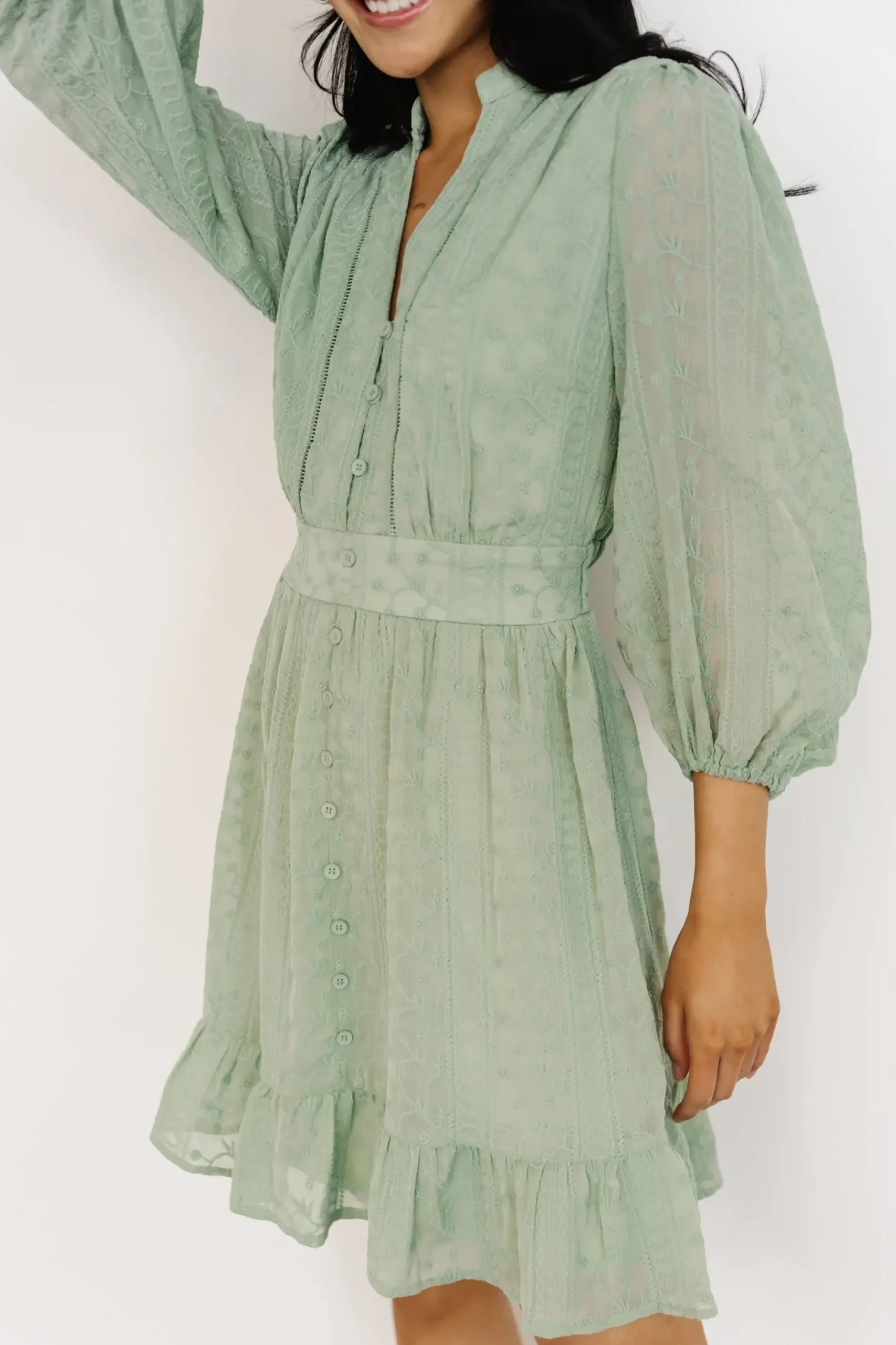 Baltic Born SALE|Harmony Embossed Dress | Sage
