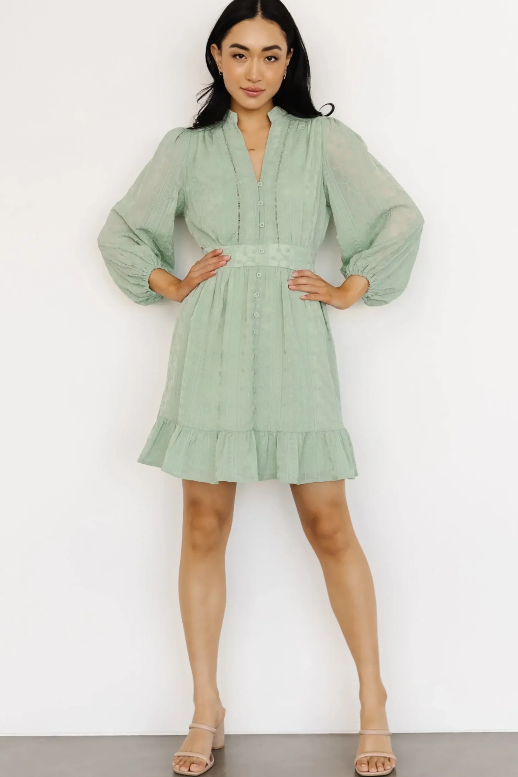 Baltic Born SALE|Harmony Embossed Dress | Sage