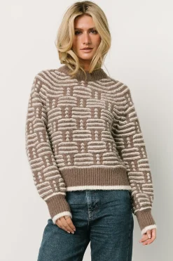 Baltic Born SALE|Hawthorne Knit Sweater | Mocha + Ivory