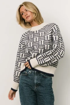Baltic Born SALE|Hawthorne Knit Sweater | Navy + Ivory