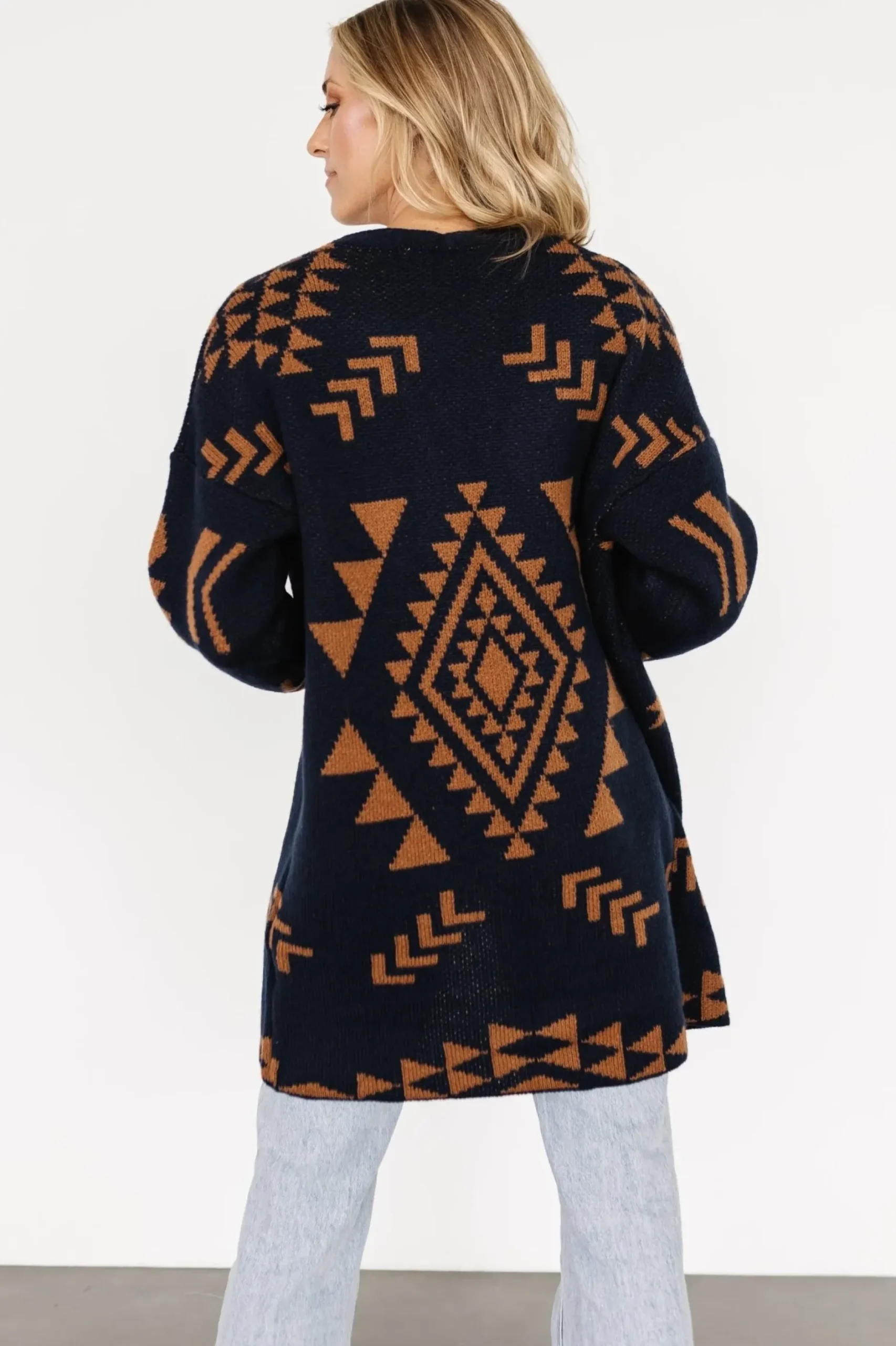 Baltic Born sweaters|cardigans|Hays Oversized Cardigan | Navy + Camel