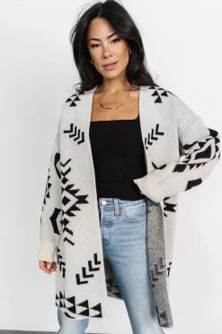 Baltic Born sweaters|cardigans|Hays Oversized Cardigan | Ivory + Black