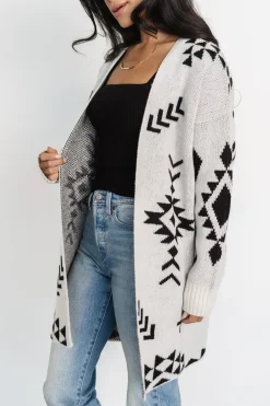Baltic Born sweaters|cardigans|Hays Oversized Cardigan | Ivory + Black