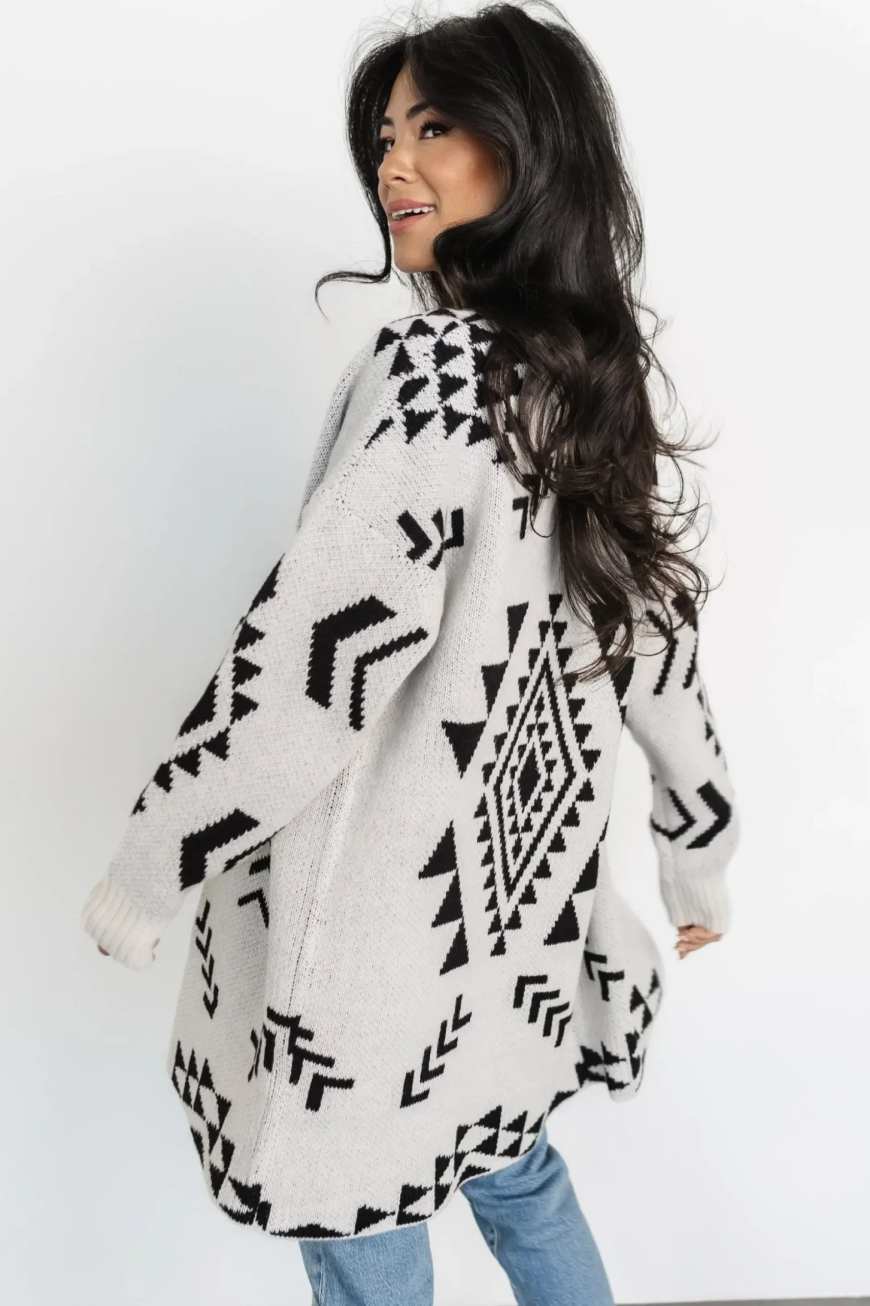 Baltic Born sweaters|cardigans|Hays Oversized Cardigan | Ivory + Black