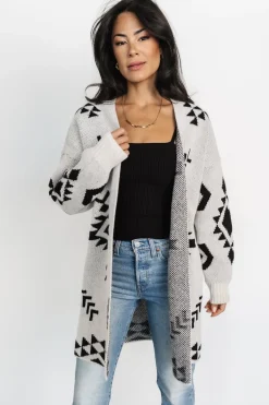 Baltic Born sweaters|cardigans|Hays Oversized Cardigan | Ivory + Black
