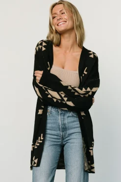 Baltic Born sweaters|cardigans|Hays Oversized Cardigan | Black + Tan