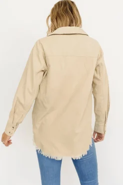 Baltic Born outerwear|Hector Half Zip Corduroy Top | Natural