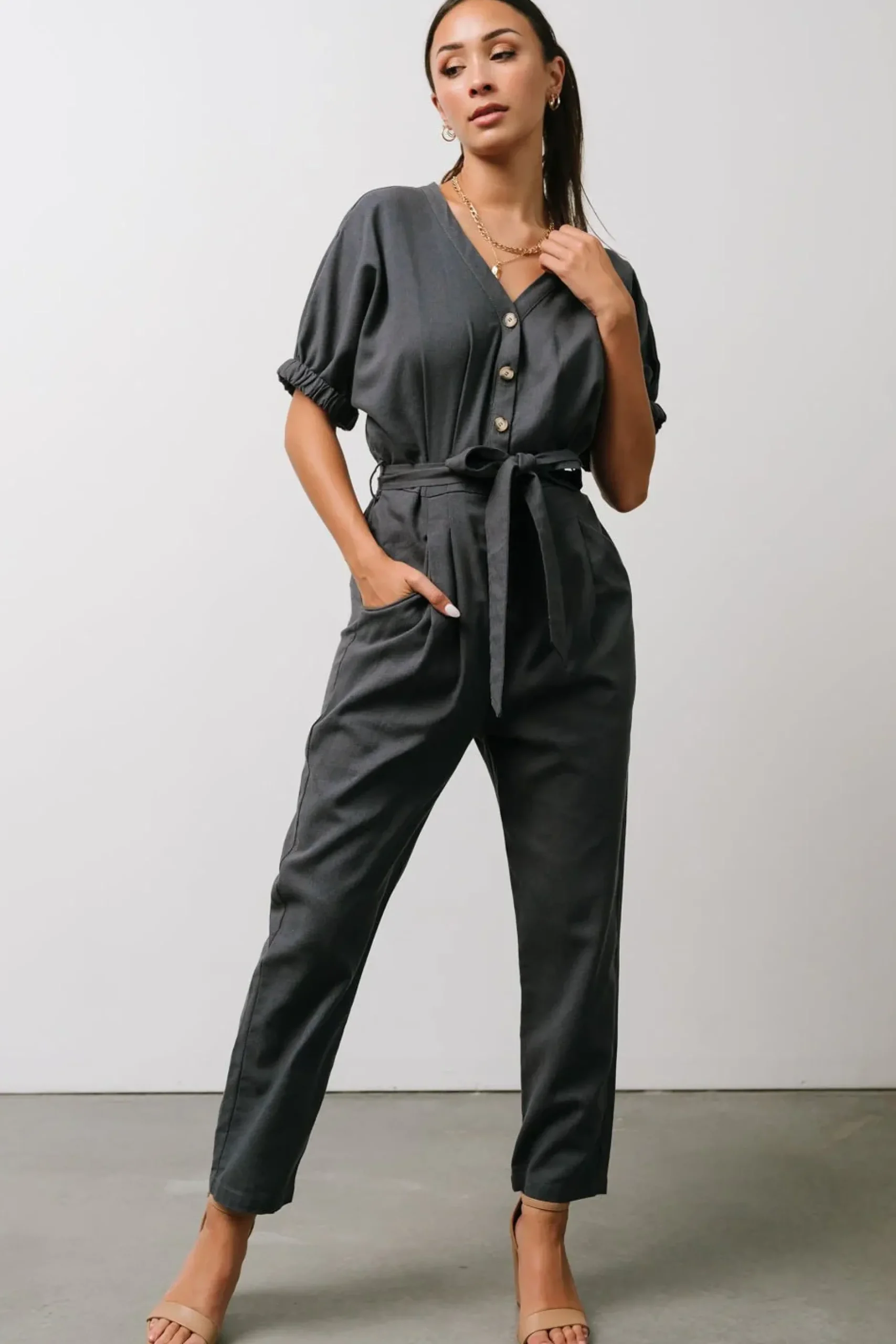 Baltic Born SALE|Heidi Jumpsuit | Dark Slate