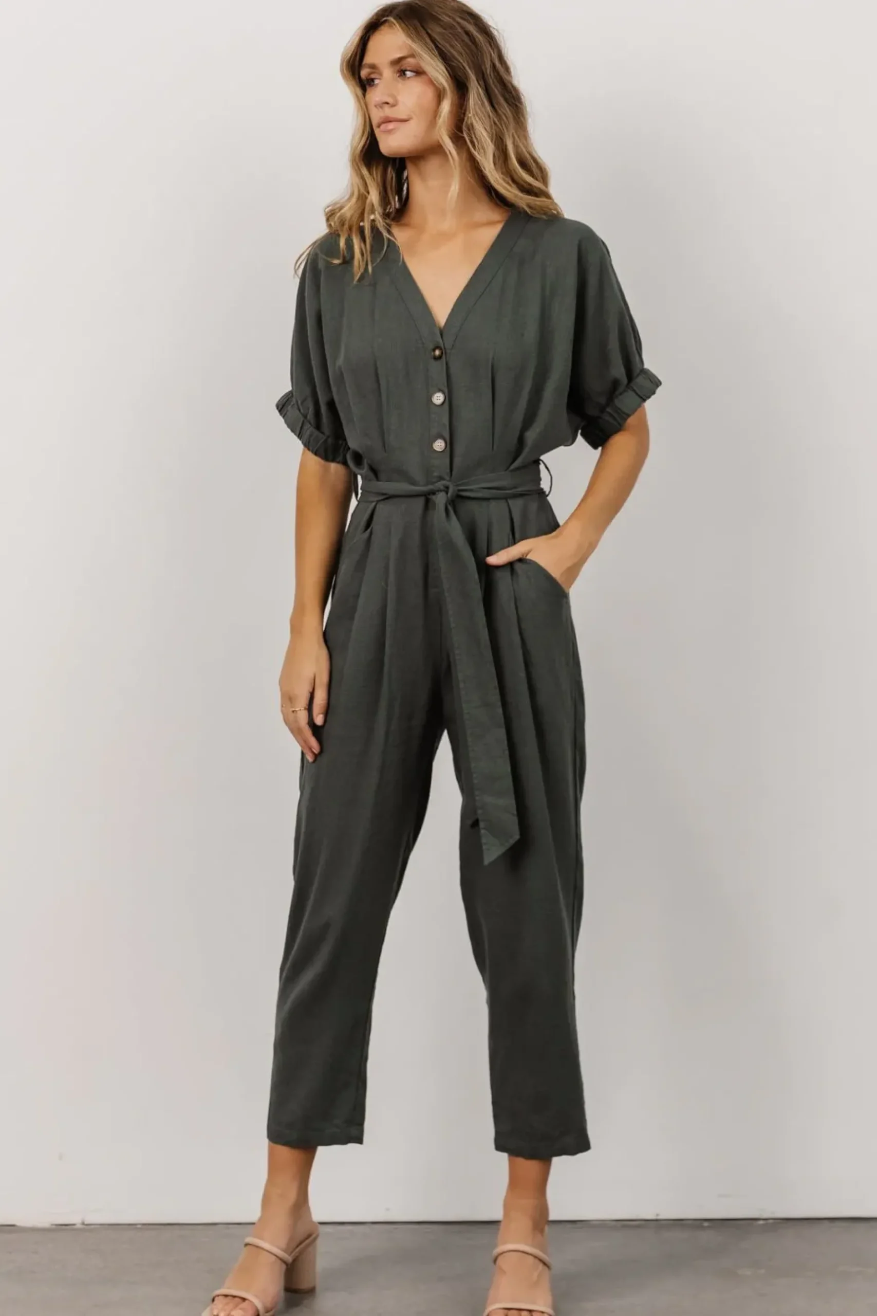 Baltic Born SALE|Heidi Jumpsuit | Dusty Green