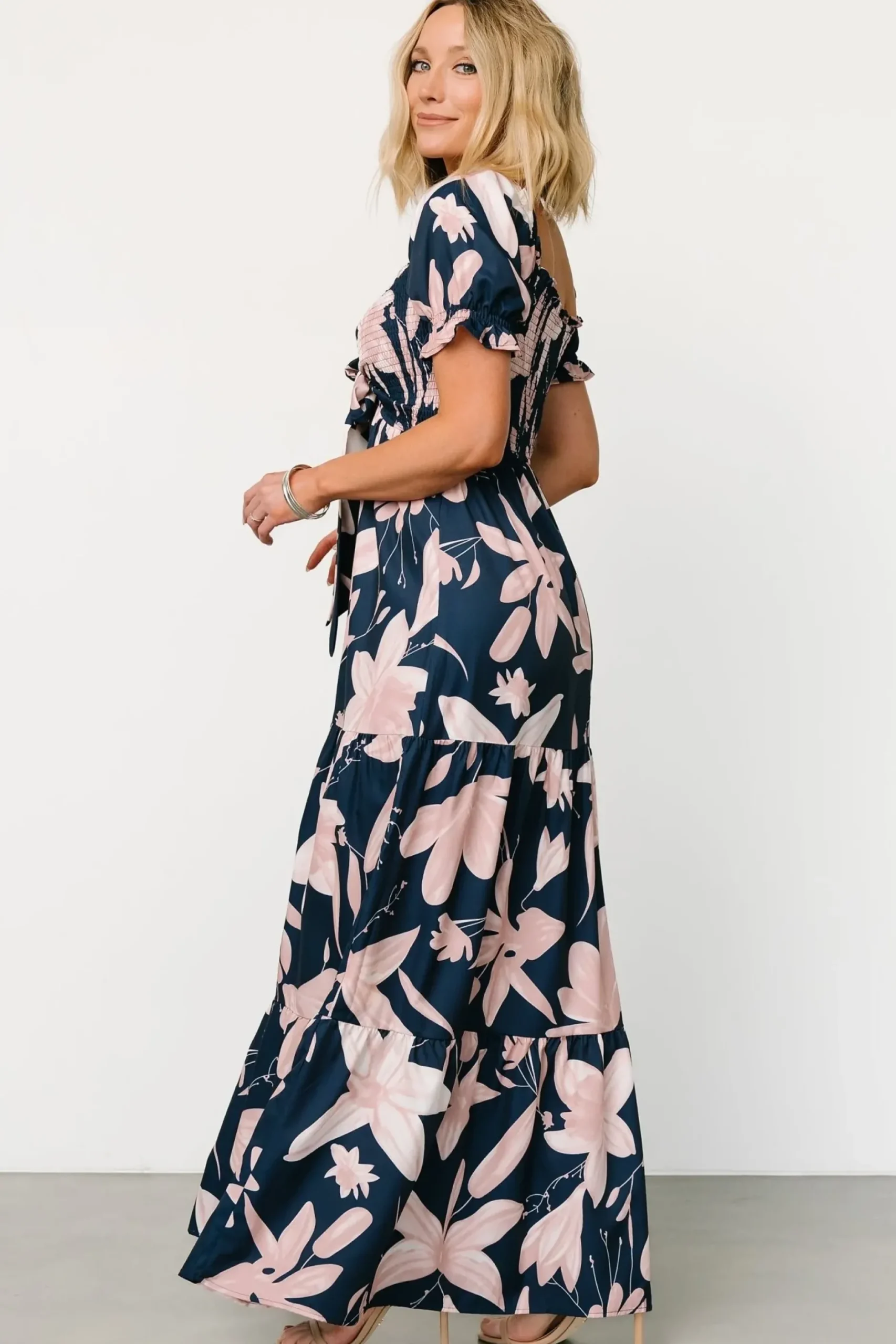 Baltic Born maxi dresses|Hilaria Maxi Dress | Navy + Blush