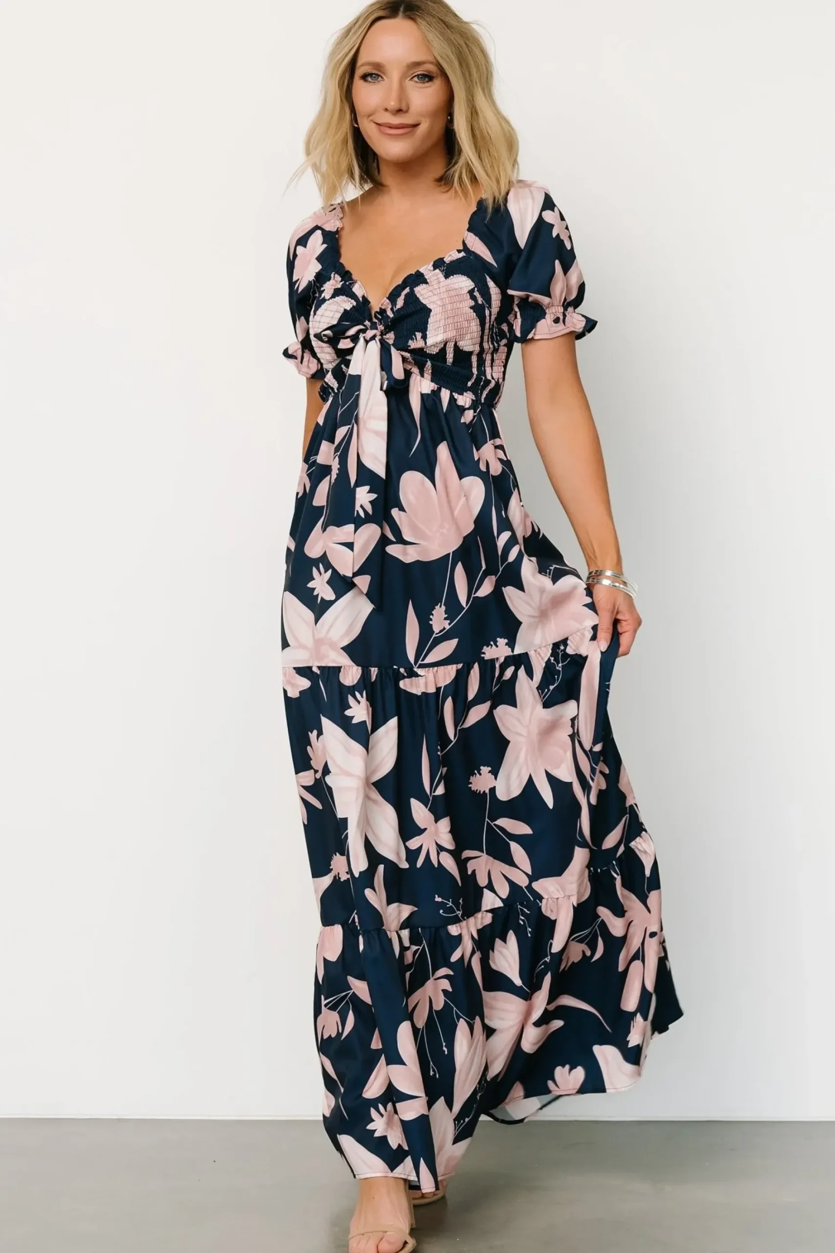 Baltic Born maxi dresses|Hilaria Maxi Dress | Navy + Blush