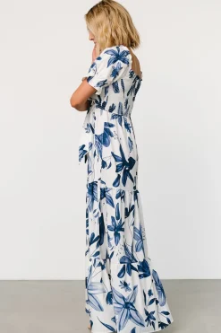 Baltic Born maxi dresses|Hilaria Maxi Dress | White + Blue