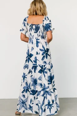 Baltic Born maxi dresses|Hilaria Maxi Dress | White + Blue