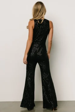 Baltic Born JUMPSUITS + ROMPERS|Hillary Sequin Jumpsuit | Black