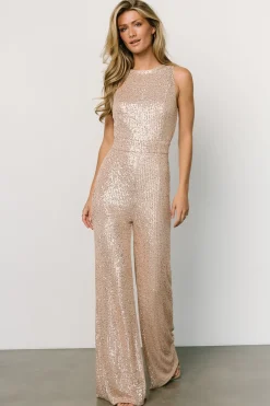 Baltic Born JUMPSUITS + ROMPERS|Hillary Sequin Jumpsuit | Rose Gold