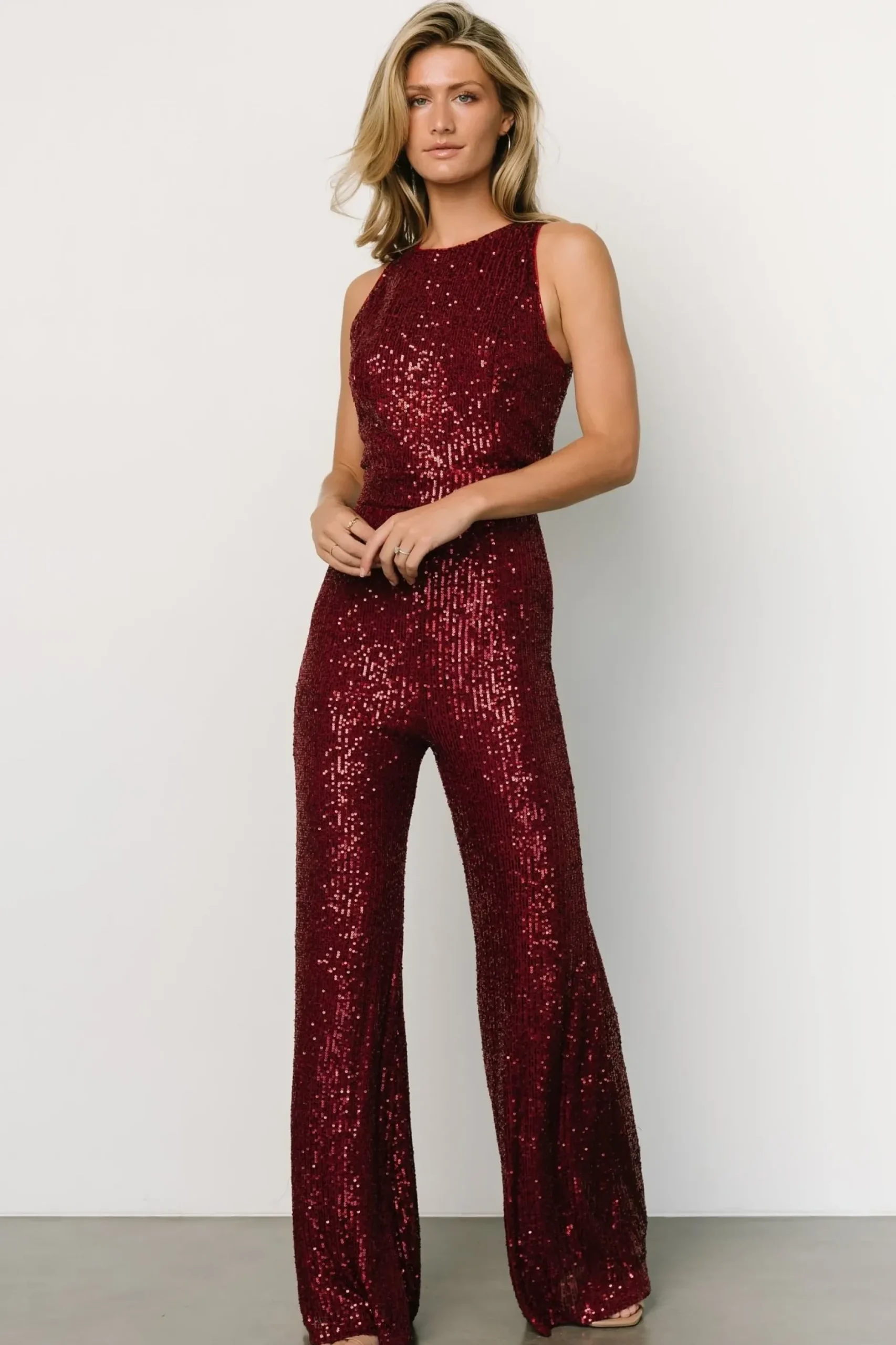 Baltic Born JUMPSUITS + ROMPERS|Hillary Sequin Jumpsuit | Wine