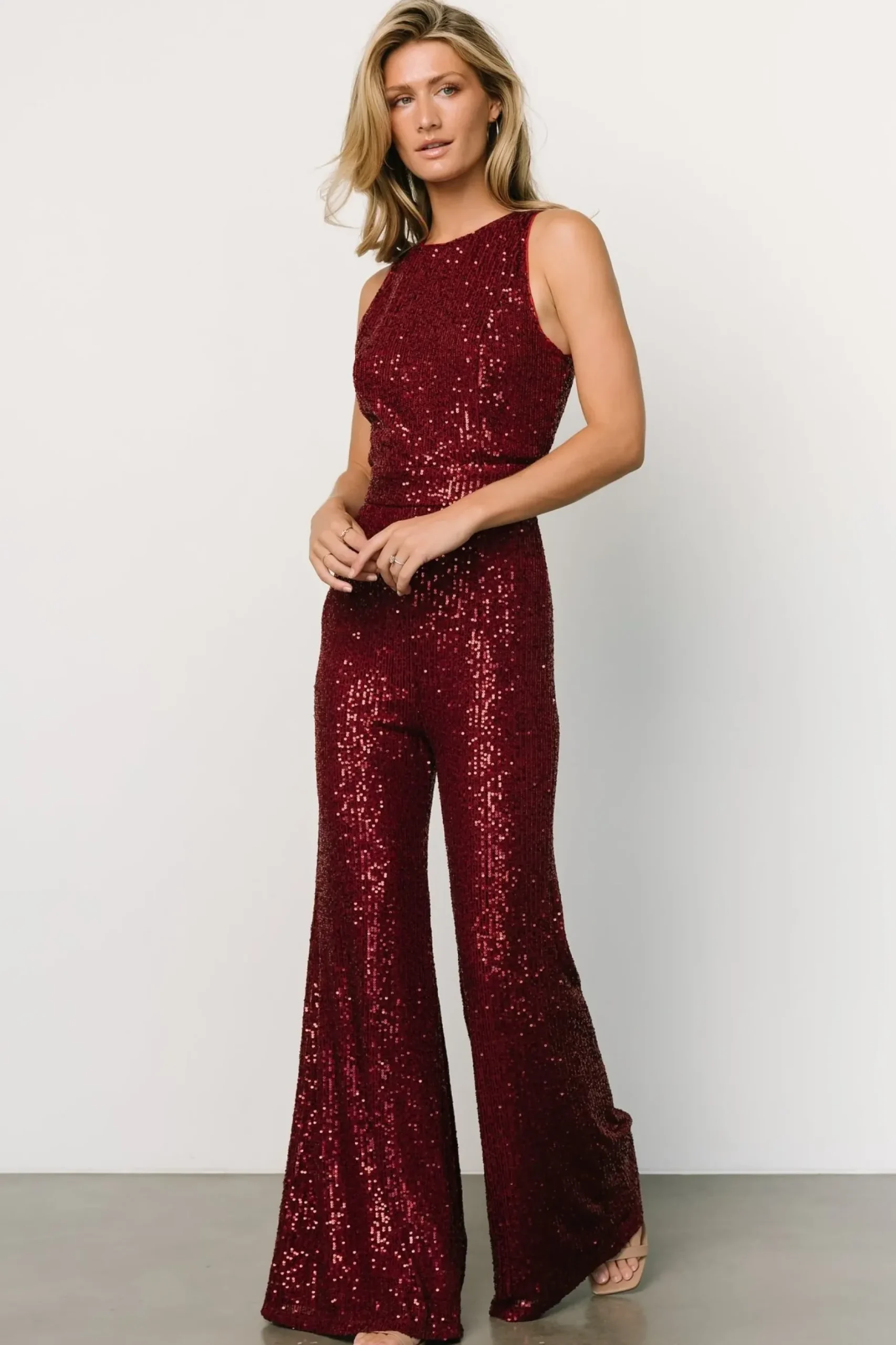 Baltic Born JUMPSUITS + ROMPERS|Hillary Sequin Jumpsuit | Wine