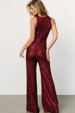 Baltic Born JUMPSUITS + ROMPERS|Hillary Sequin Jumpsuit | Wine