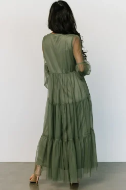 Baltic Born tulle styles|COMING SOON|Hoffman Tulle Maxi Dress | Olive