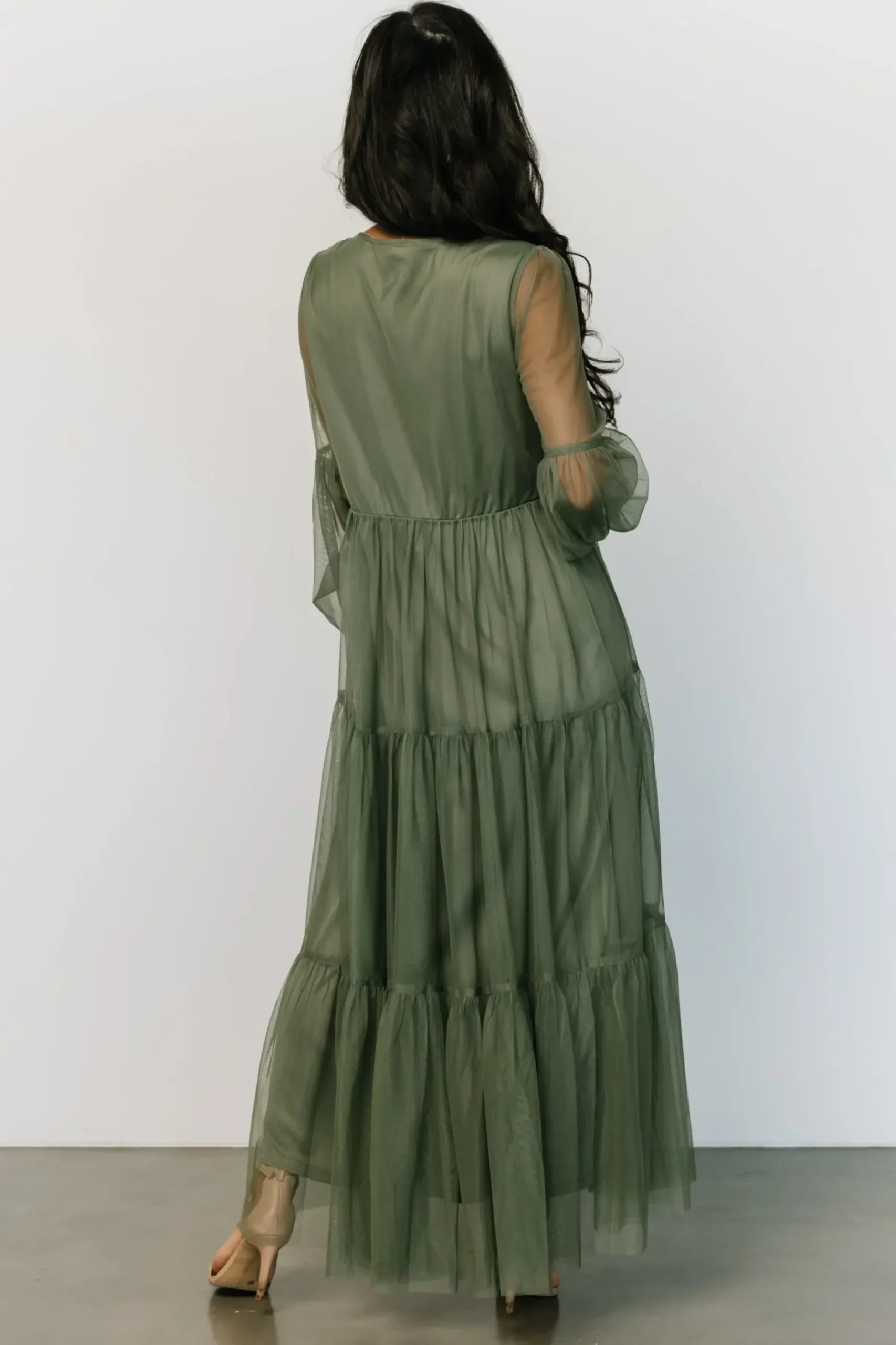 Baltic Born tulle styles|COMING SOON|Hoffman Tulle Maxi Dress | Olive