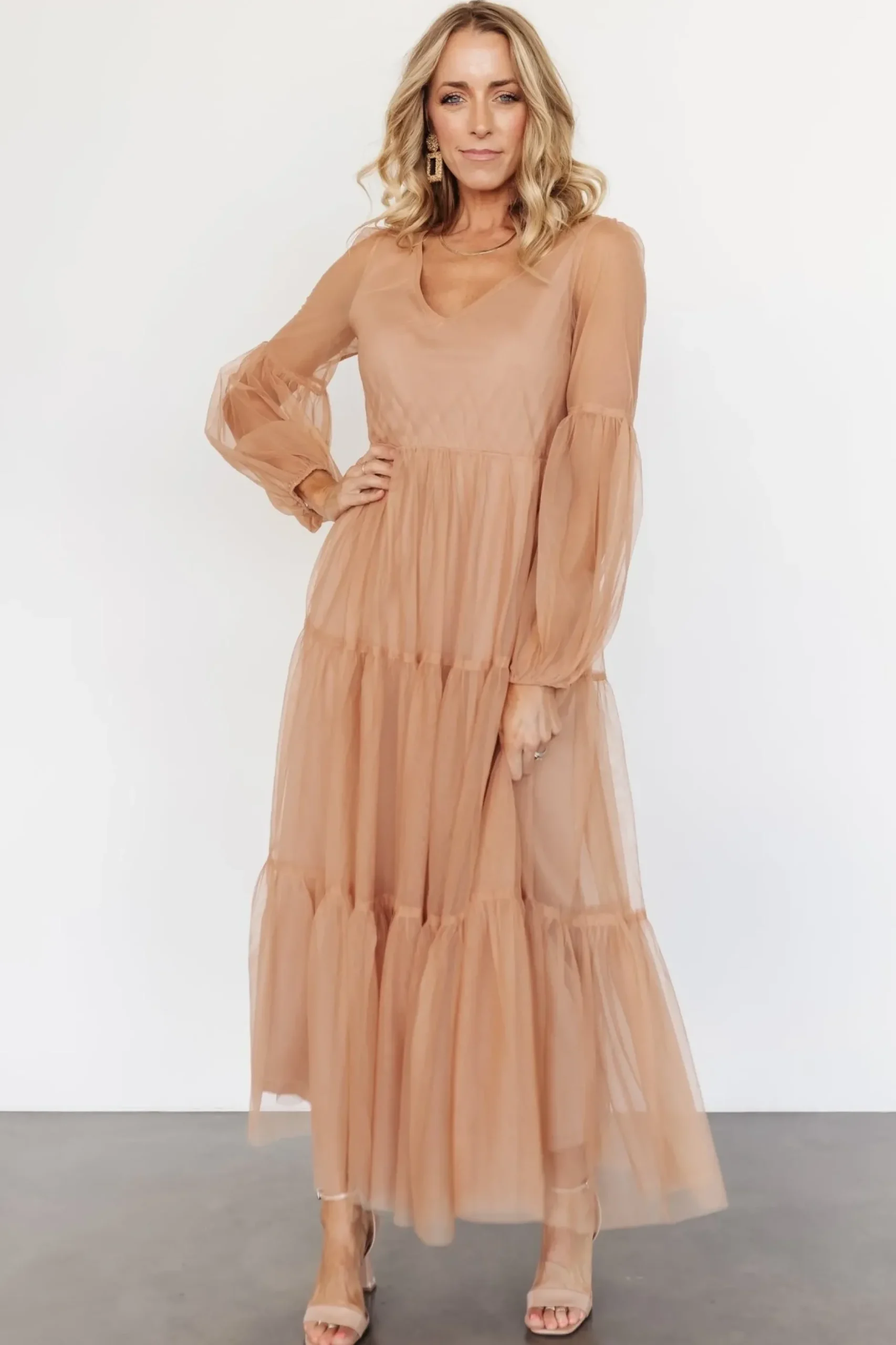 Baltic Born tulle styles|COMING SOON|Hoffman Tulle Maxi Dress | Dusty Camel